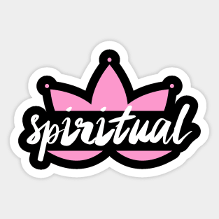 spiritual on pink lotus Yoga design Sticker